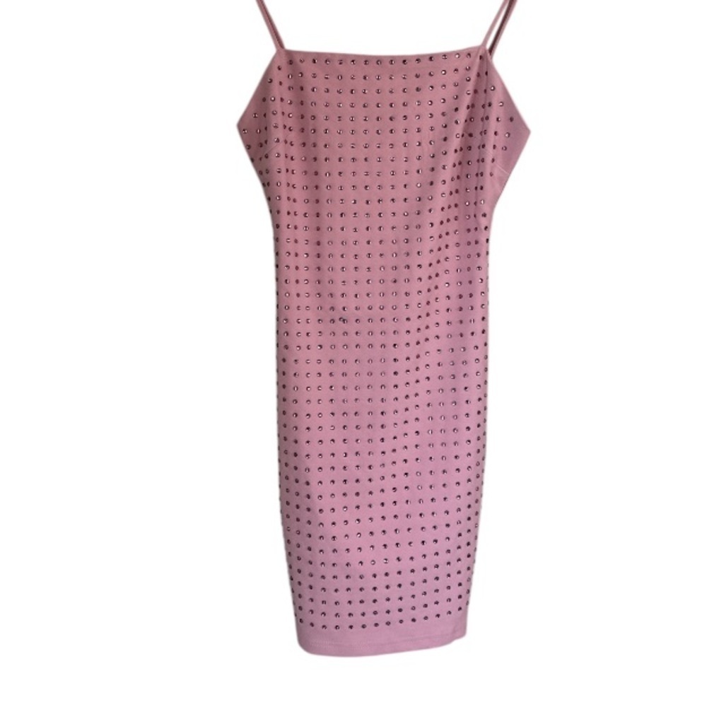 Windsor dress Elegant Pink Studded pink rhinestone embellishment small